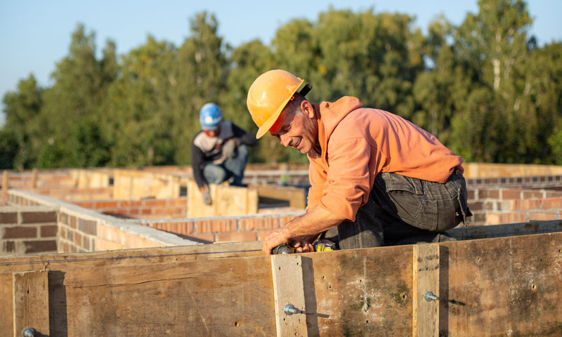 workers on a construction site