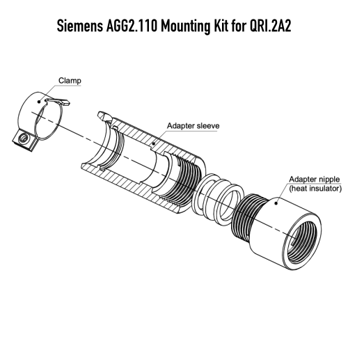 Siemens Combustion AGG2.110 Flame Detector Mounting Kit Drawing