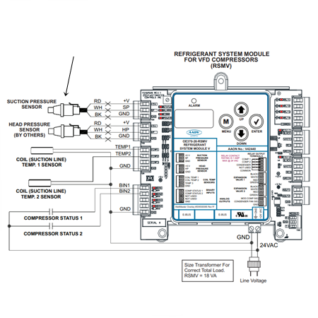 Aaon Suction Pressure Sensor for VCCX Controller