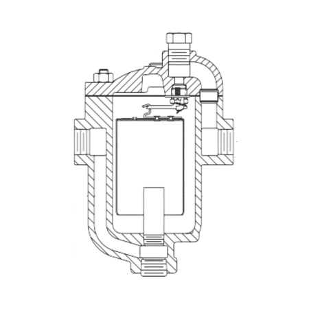 Armstrong International 816-2-250 Inverted Bucket Steam Trap 2" NPT 250 psi Illustration