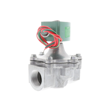 Asco 8215G60-12VDC Solenoid Valve Aluminum Body 12VDC 2-Way 0-25 PSI 1.25-inch Normally Closed