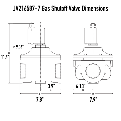 Asco JV216587-7 Two-Way Aluminum Gas Shutoff Valve