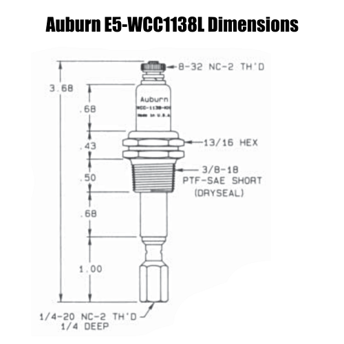 Auburn E5-WCC-1138L Auburn Liquid Level Electrode