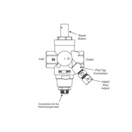 Baso H19AA-4 Automatic Shut-Off Pilot Gas Valve 0.5 PSI 3/8-inch NPT