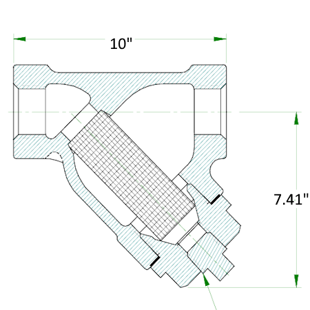 Conbraco YCT00P045 Y Strainer Dimension