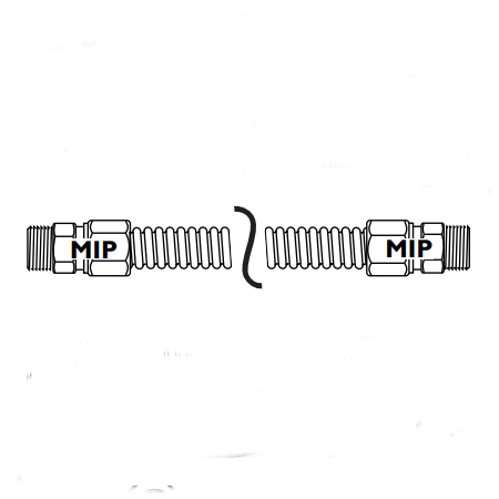 DuraTrac DS1248D Gas Connectors 1/2" MIP x 1/2" MIP