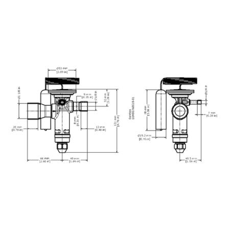 Danfoss 067N3160 Thermostatic Expansion Valve TGE Series Illustration