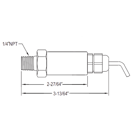 Dwyer 628-10-GH-P1-E1-S1 Pressure Transmitter 4 to 20 mA Signal Output