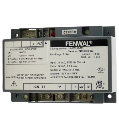 Fenwal 35-655908-003 Hot Surface Ignition Control 24Vac
