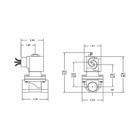 GC Valves S211GH24L7EG5 Solenoid Valve Dimensions