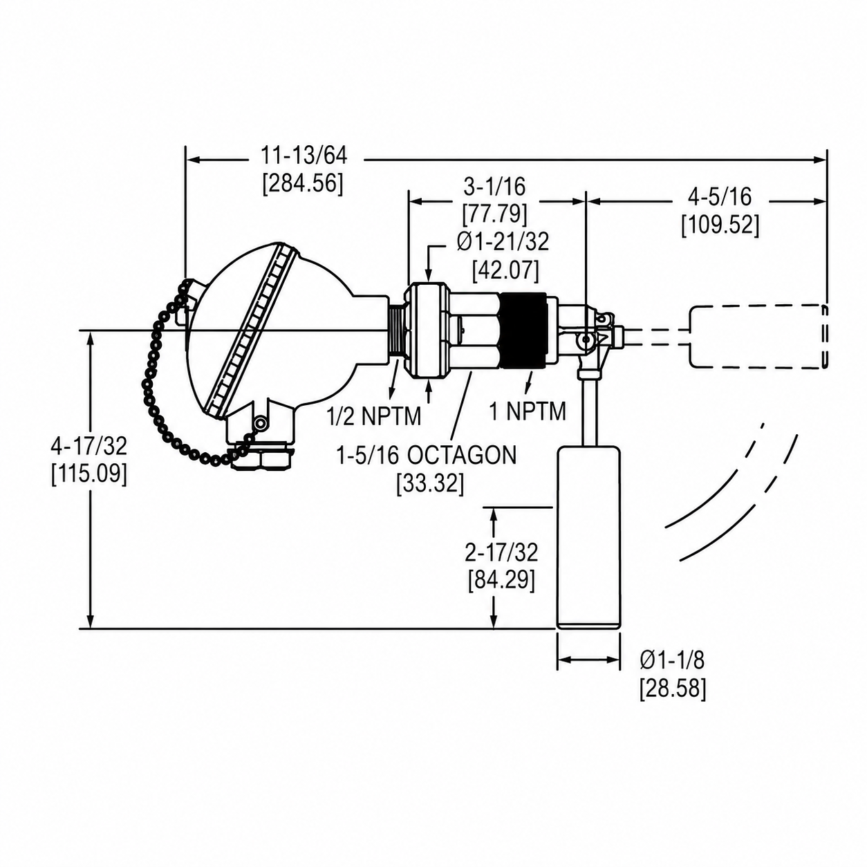 HVAC Flotect Weatherproof Magnetically Actuated Snap Switch