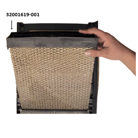 Honeywell 32001619-001 PerfectFlo Water Distribution Tray attached to Humidifier Pad