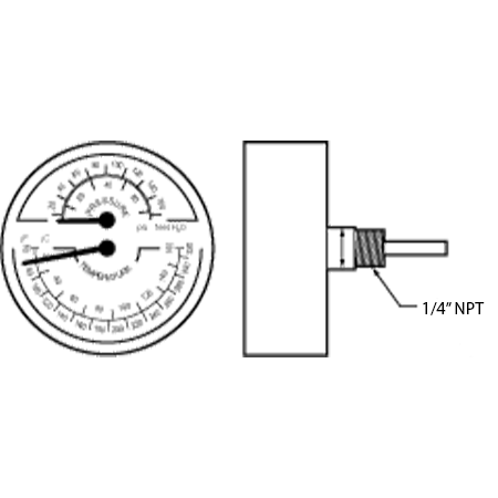 Honeywell TD-165 Tridicator Dimensions