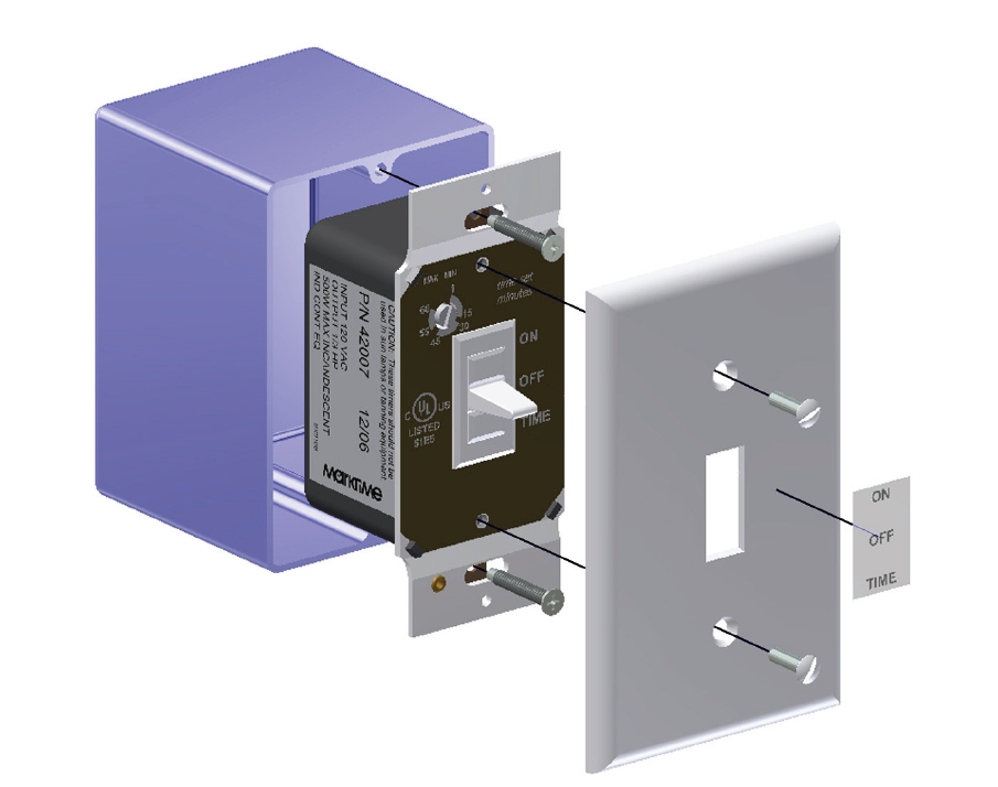 Marktime 42503 Electronic Fan/Light Time Switches (Ivory)