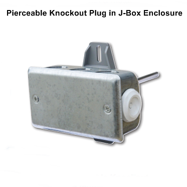 BAPI Pierceable Knockout Plug in J-Box Enclosure