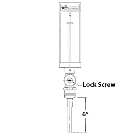 Kodiak Controls AS5L-9-DJ Adjust-Angle Thermometer Dimension