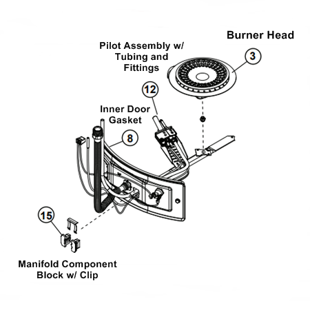 Lochinvar 100187931 Natural Gas Burner Assembly#234 Orifice