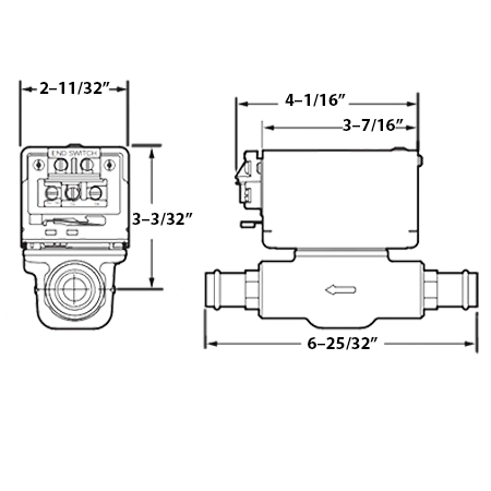 Resideo V8043F1512 Zone Valve Dimensions