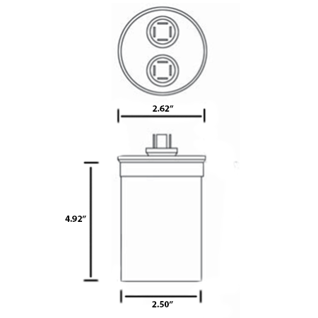 Rheem 43-25136-17 Air Conditioner Single Round Run Capacitor