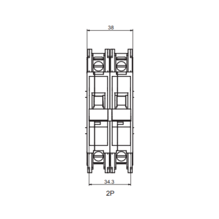 Rheem 42-107430-03 Circuit Breaker 120/240V 60A Dimensions