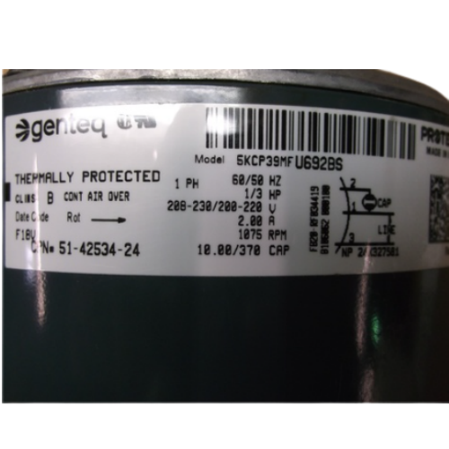 Rheem 51-42534-24 208-230 1-Phase 1075RPM 1/3 Hp
