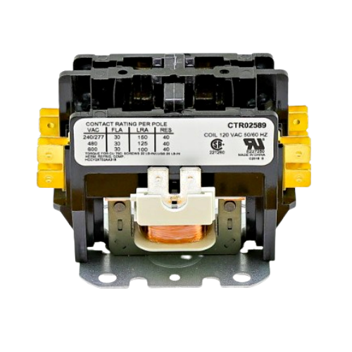 Genuine Trane CTR2589 Two Pole Contactor with Screws 120V 30A