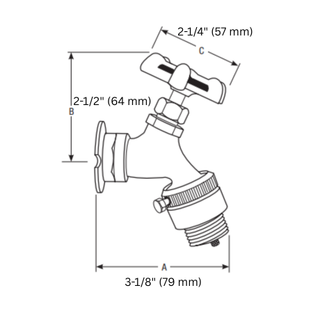 Watts 0124295 Lead-Free Sill Cock Faucet 3/4” Copper Sweat Connection