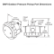 BAPI Vertical Mount Outdoor Pressure Pickup Port Dimensions