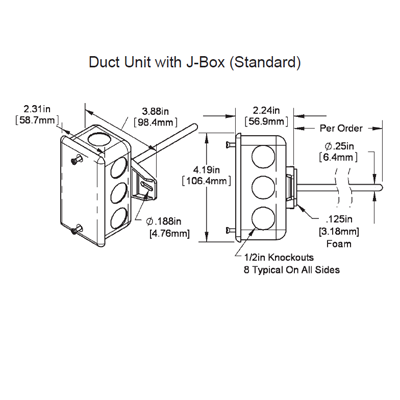 Duct Averaging Temperature Sensor, Flexible - BAPI