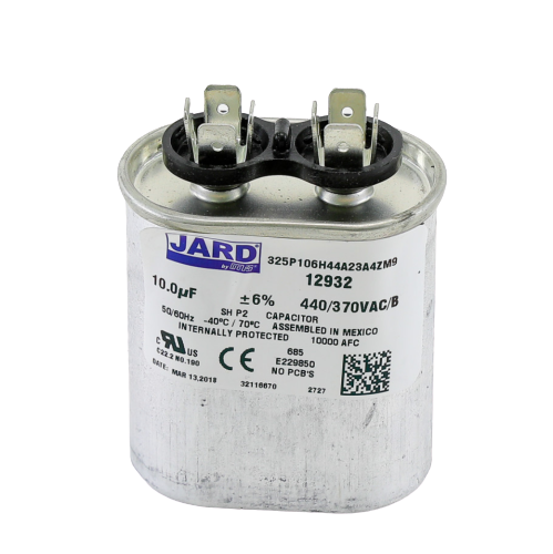 Mars 12932 Single Oval Run Capacitor 10 MFD 440V