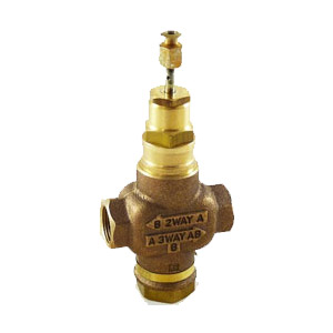 Honeywell V5013N1055 Three-Way Threaded Globe Valve 3/4"