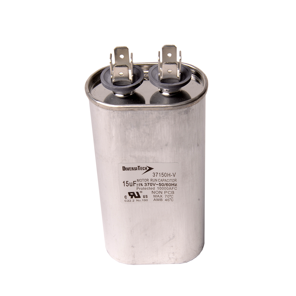 DiversiTech 37150H Single Oval Run Capacitor 15 MFD 370V