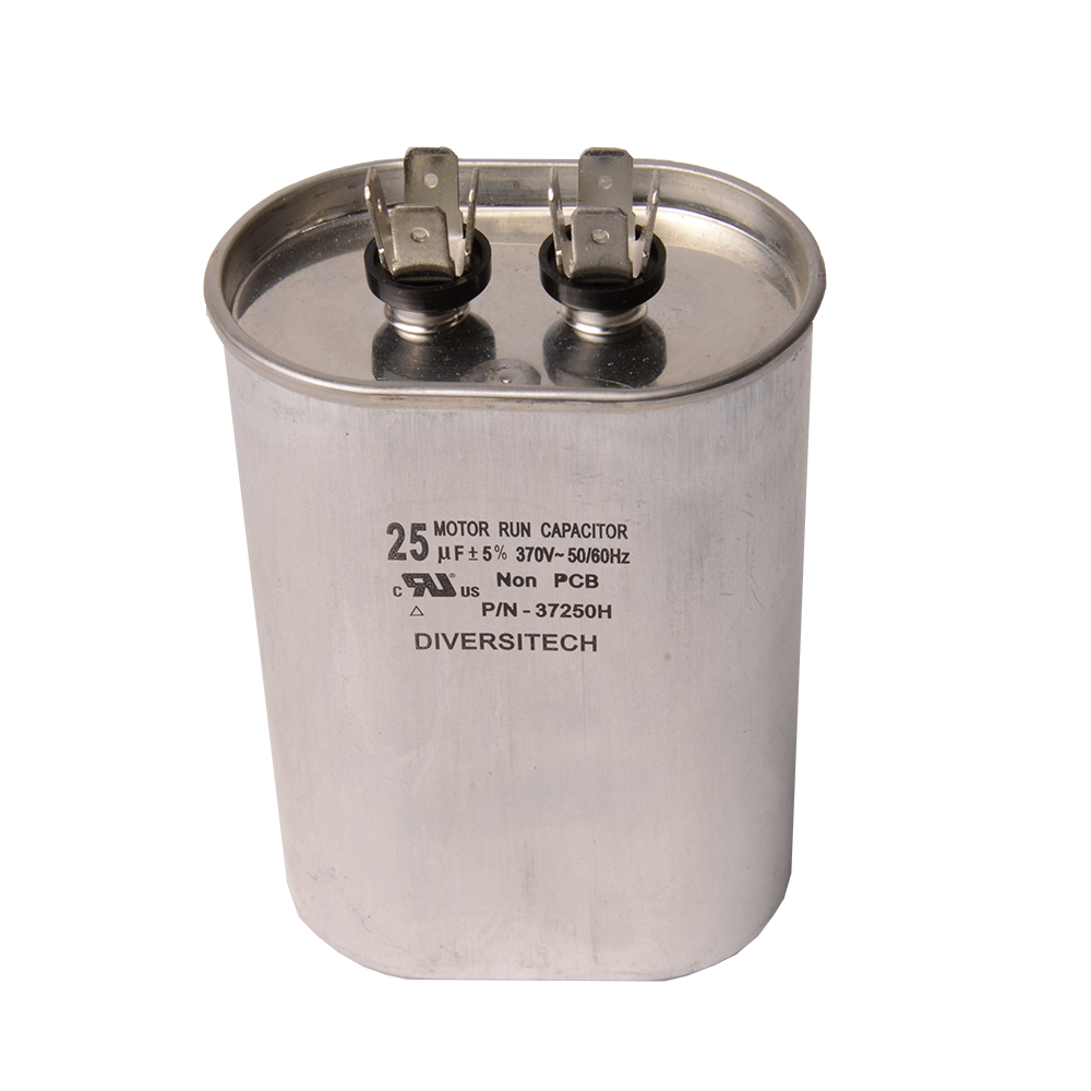 DiversiTech 37250H Single Oval Run Capacitor 25 MFD 370V