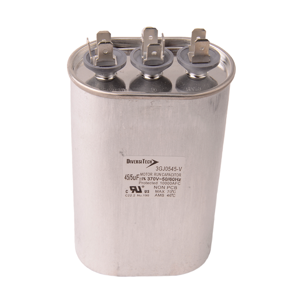 DiversiTech 3GJ0545 Dual Oval Run Capacitor 45+5MFD 370V