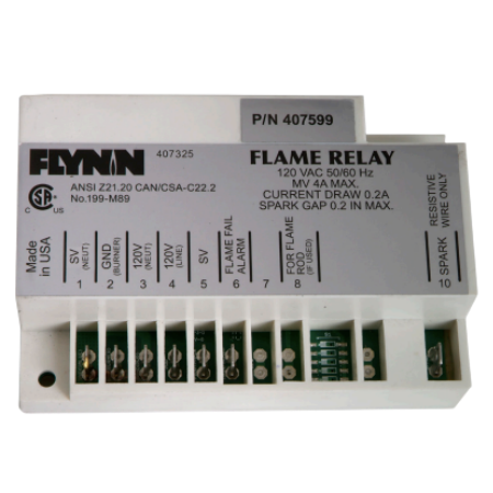 Flynn 407590 Flame Relay Ignition Module 220 VAC