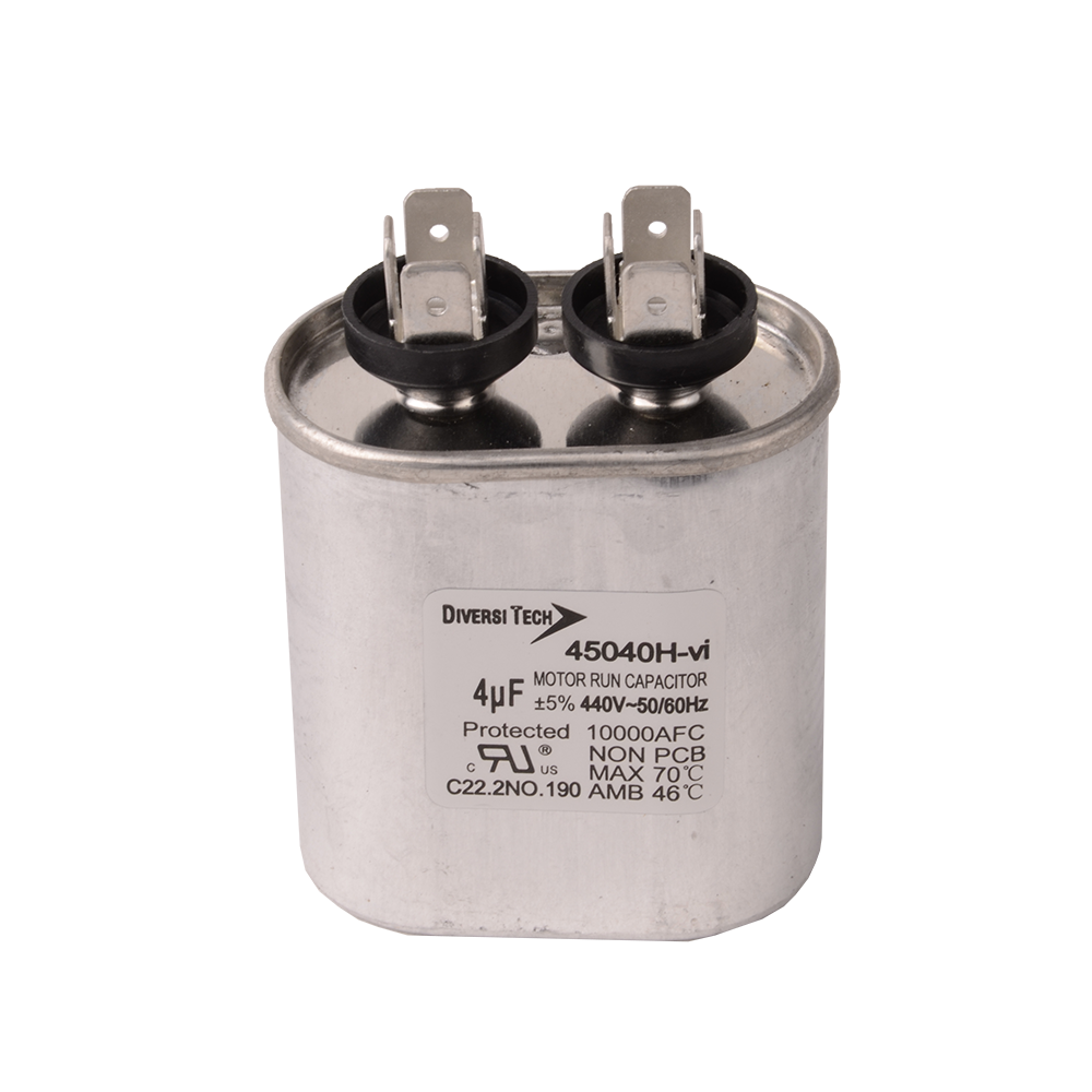 DiversiTech 45040H Single Oval Run Capacitor 4 MFD 440V