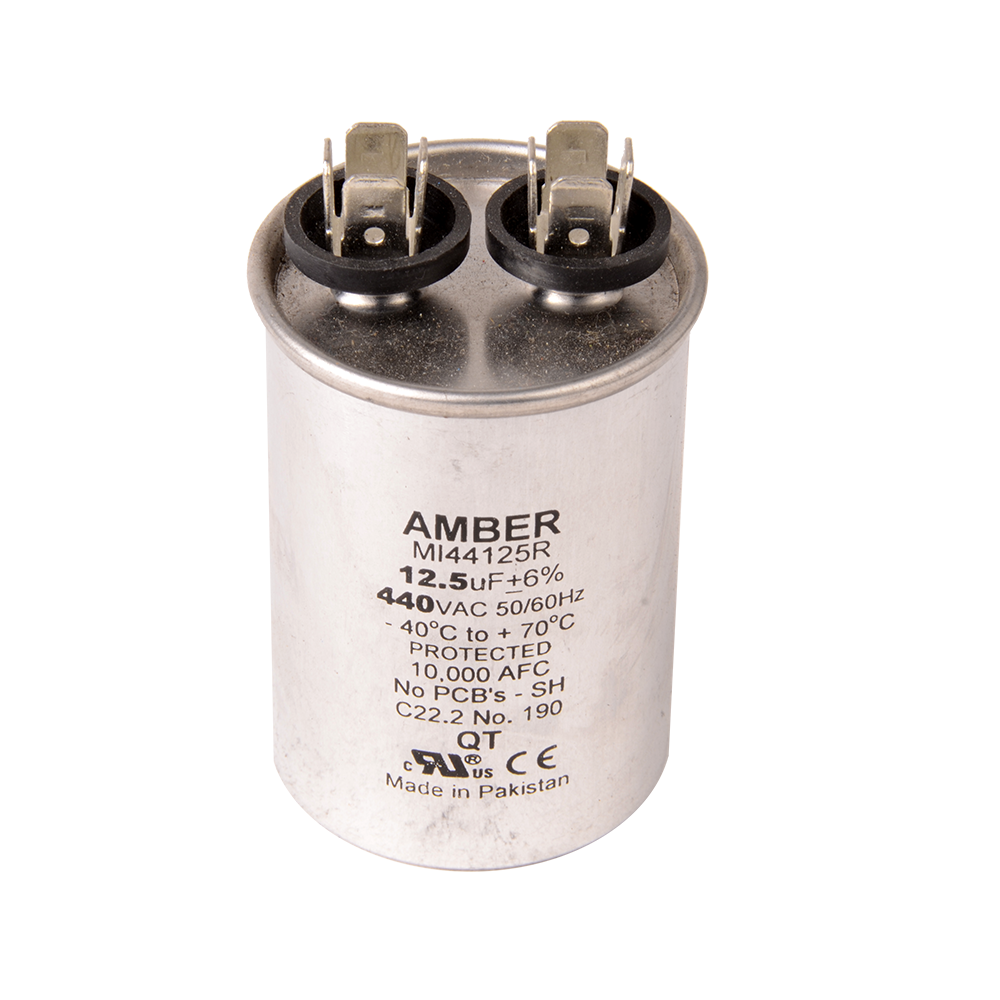 DiversiTech 45125R Single Round Run Capacitor 12.5 MFD 440V