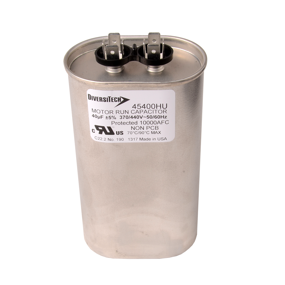 DiversiTech 45400HU Single Oval Run Capacitor 40 MFD 370/440V