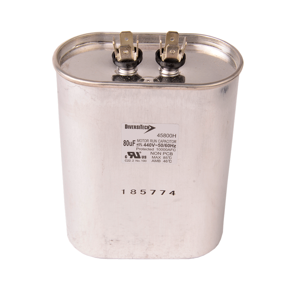DiversiTech 45800H Single Oval Run Capacitor 80 MFD 440V