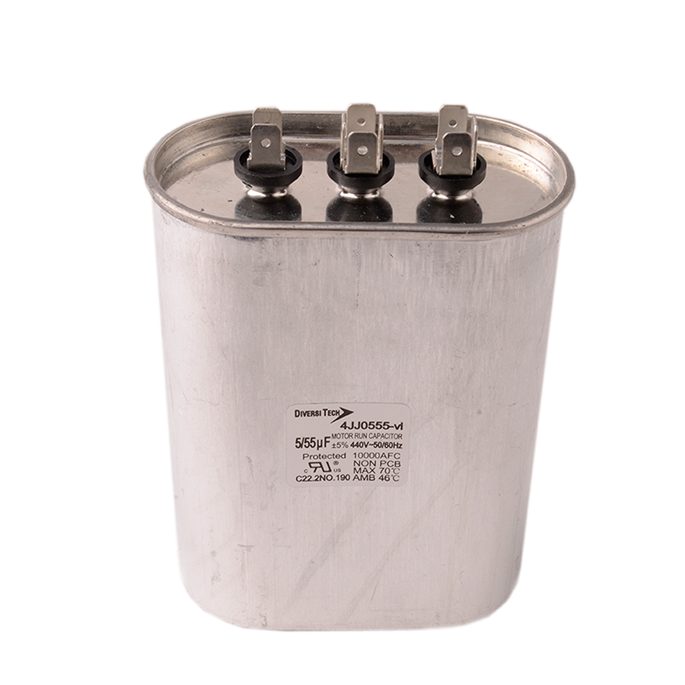 DiversiTech 4JJ0555 Dual Oval Run Capacitor 55+5MFD 440V