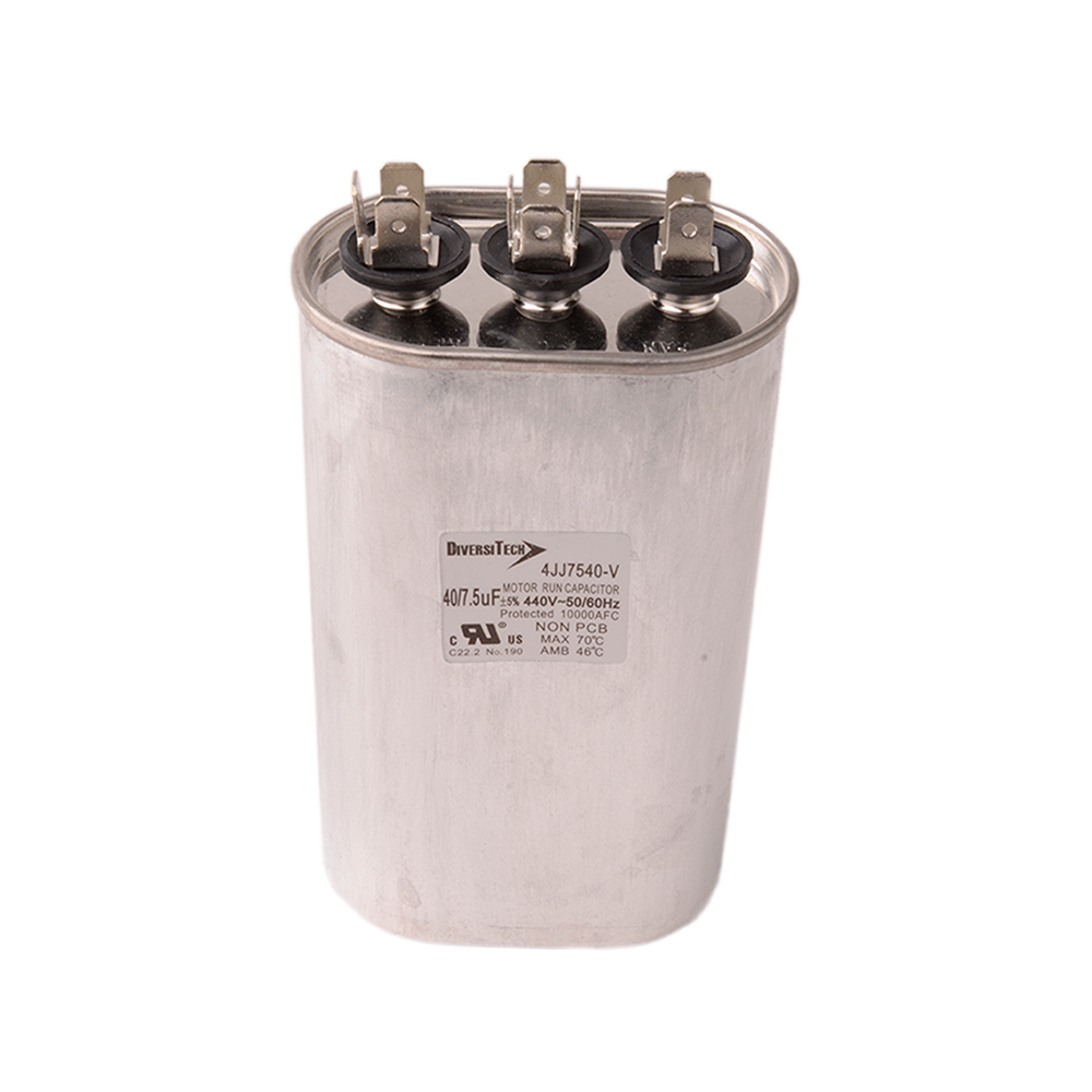 DiversiTech 4JJ7540 Dual Oval Run Capacitor 40+7.5MFD 440V