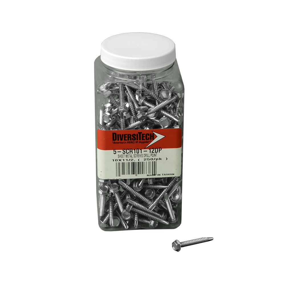 DiversiTech 5-SCR101-12DP Screw Sht.Met 10x1-1/2" Dril Pt