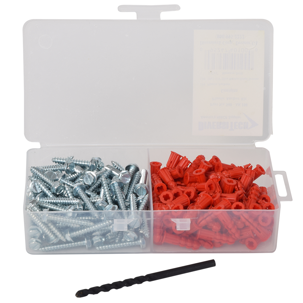 DiversiTech 540-AK100 Anchor Kit Sheetroc #10 screw