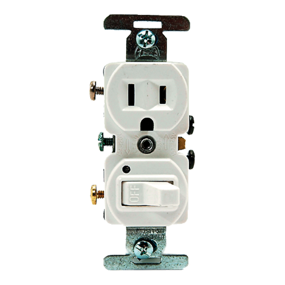 DiversiTech 620-274W Outlet W/Swch White 120v 10/bx