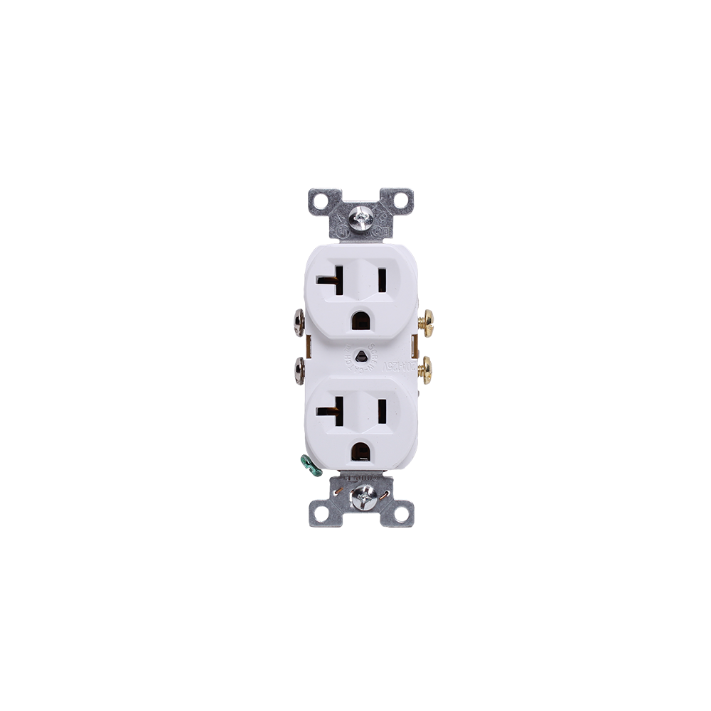 DiversiTech 625-CR20W Receptacle Duplex White 125V/20A