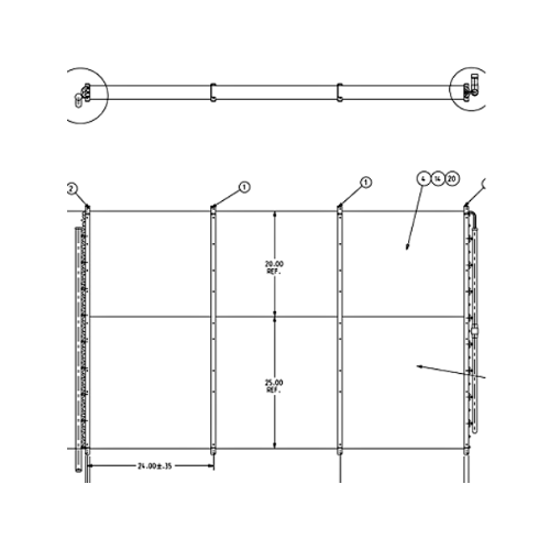 Trane COL14725 Left Hand Condenser Coil 30-Ton