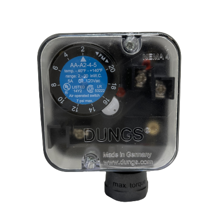 Dungs 217-062A Air Pressure Switch AA-A2-4-5 2" to 20" WC