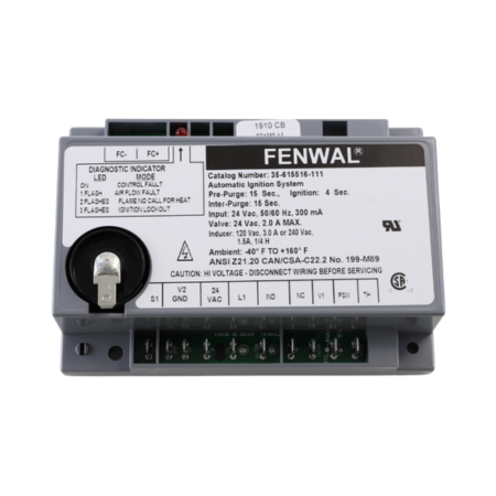 Fenwal 35-615516-111 Microprocessor-Based Direct Spark Ignition Control 24 VAC 50/60 Hz