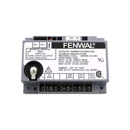 Fenwal 35-630501-003 Microprocessor-Based Intermittent Pilot Ignition Control Re-Ignition After Loss of Flame Noryl Gray Enclosure 1 TFI 30-Second