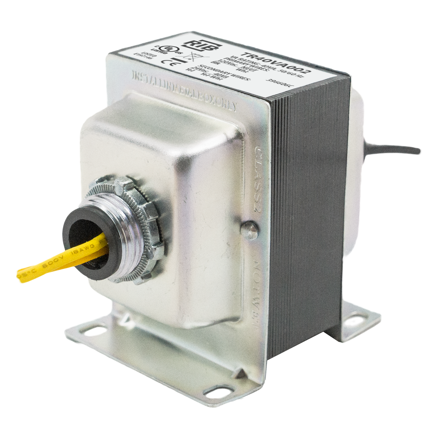 Functional Devices (RIB) TR40VA002 Transformer 40Va 120-24V; 2 Hubs